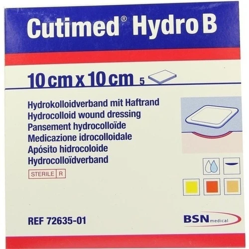 Cutimed Hydro B 10x10cm Hydrokoll.Verb.m.Haftrand, 5 Stk., Bsn Medical GmbH
