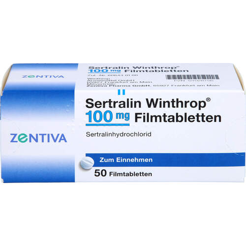 Sertralin Winthrop 100mg Filmtabletten, 50 Stk., Zentiva Pharma GmbH Sertralin Winthrop 100mg Filmtabletten, 50 Stk., Zentiva Pharma GmbH