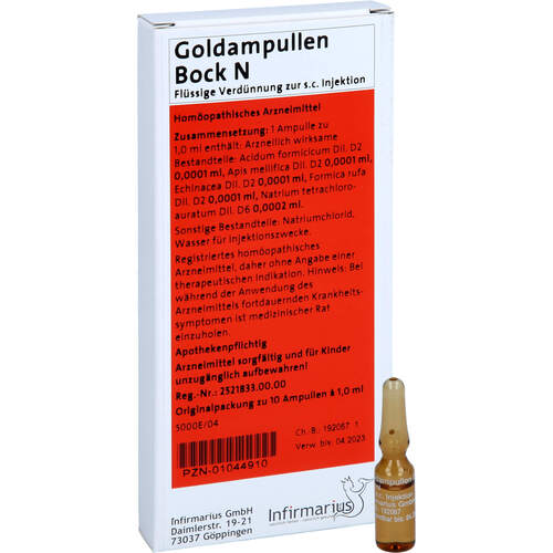 Goldampullen Bock N, 10 ST, Infirmarius GmbH