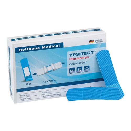 Pflasterstrips detektierbar YPSITECT 1.9x7.2cm, 100 Stk., Holthaus Medical GmbH & Co. KG