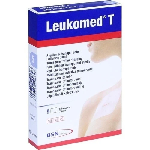LEUKOMED TRANSP. STERILE PFLASTER 7.2x5 cm, 5 Stk., Bsn Medical GmbH
