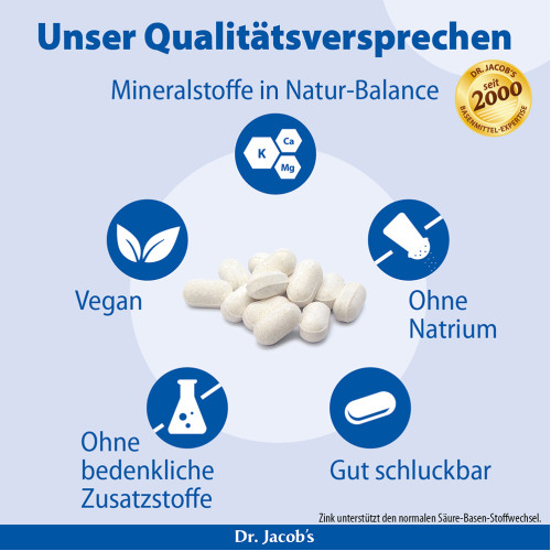 Dr.Jacob's Basentabletten Basen-Citrat-Mineralstoffe Basisch, 250 Stk., Dr. Jacob's Medical GmbH