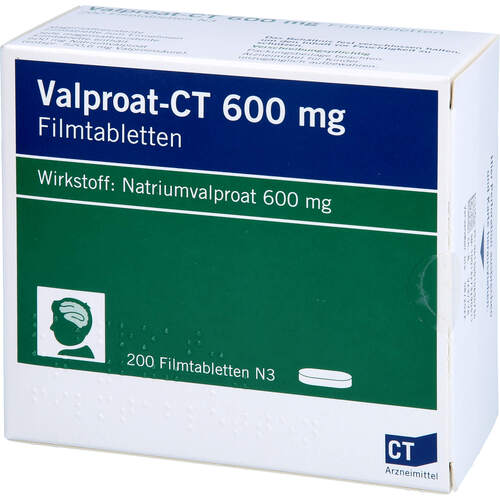 Valproat - CT 600mg, 200 Stk., Abz Pharma GmbH Valproat - CT 600mg, 200 Stk., Abz Pharma GmbH