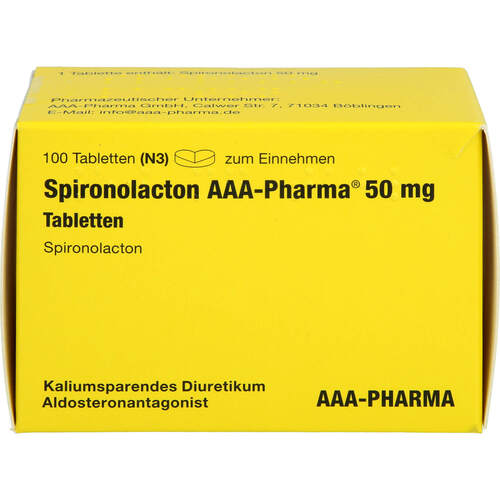 SPIRONOLACTON 50 mg AAA-Pharma Tabletten, 100 Stk., AAA - Pharma GmbH
