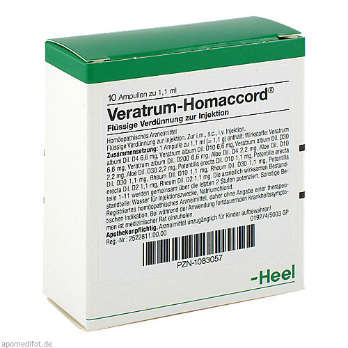 VERATRUM HOMACCORD Ampullen, 10 St, Biologische Heilmittel Heel GmbH