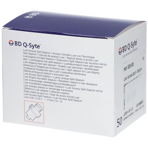 BD Q-Syte geschlossenes Luer Zugangssystem, 50 Stk., Becton Dickinson GmbH