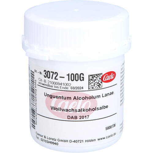 UNGUENTUM ALCOHOLUM lanae Wollwachsalkoholslb.DAB, 100 g, Caesar & Loretz GmbH