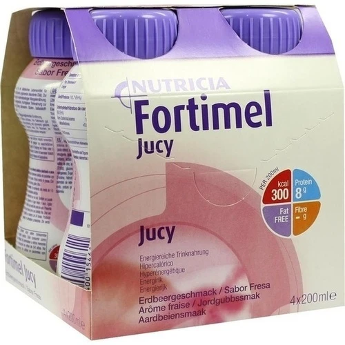 Fortimel Jucy Erdbeergeschmack, 4x200 ml, Danone Deutschland GmbH