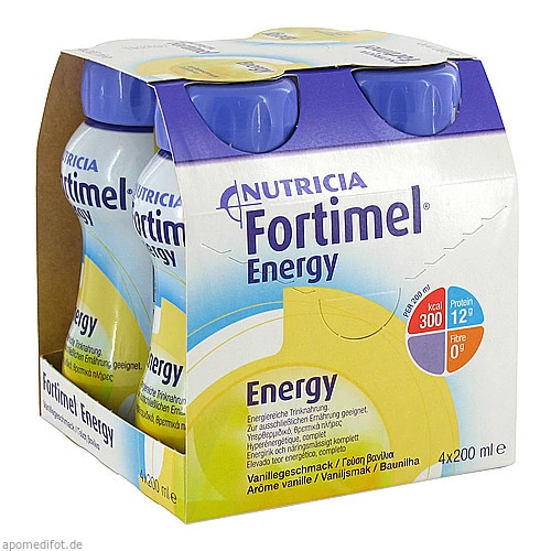 Fortimel Energy Multi Fibre Vanillegeschmack, 4X200 ML, Danone Deutschland GmbH