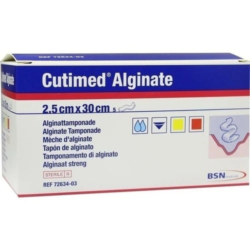 Cutimed Alginate 2.5x30cm Alginattamponade, 5 Stk., Bsn Medical GmbH