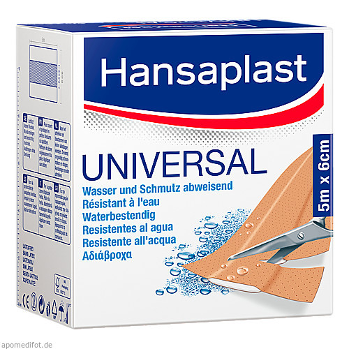 Hansaplast Universal Water Resist.MW 5mx6cm Rolle, 1 ST, Beiersdorf AG