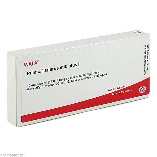 PULMO/TARTARUS STIBIATUS I, 10x1 ml, Wala Heilmittel GmbH