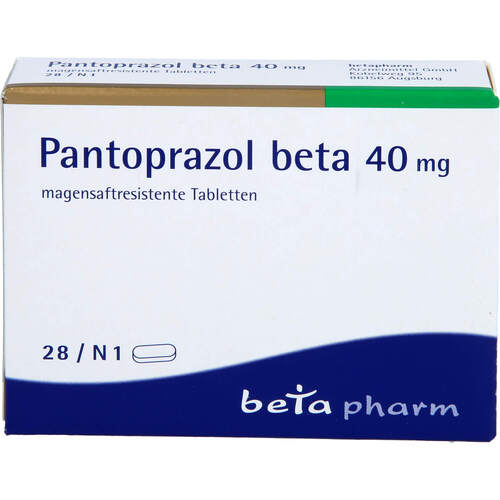 PANTOPRAZOL beta 40 mg magensaftres.Tabletten, 28 St, betapharm Arzneimittel GmbH