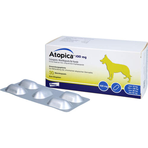 ATOPICA 100 mg Weichkapseln f.Hunde, 30 Stk., Elanco Deutschland GmbH