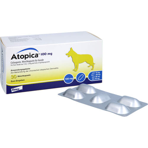 ATOPICA 100 mg Weichkapseln f.Hunde, 30 Stk., Elanco Deutschland GmbH
