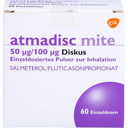 Atmadisc mite 50ug/100ug Diskus, 60 Stk., GlaxoSmithKline GmbH & Co. KG