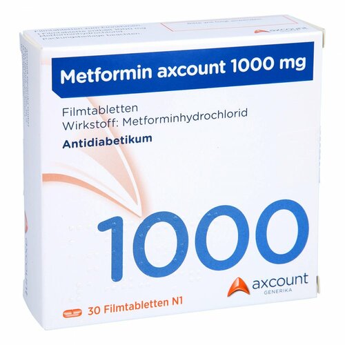 Metformin axcount 1000mg, 30 Stk., Axcount Generika GmbH