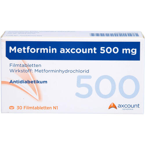 Metformin axcount 500mg, 30 Stk., Axcount Generika GmbH Metformin axcount 500mg, 30 Stk., Axcount Generika GmbH