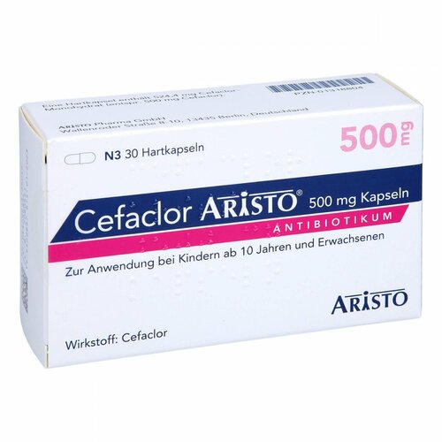 Cefaclor Aristo 500mg Hartkapseln, 30 Stk., Aristo Pharma GmbH