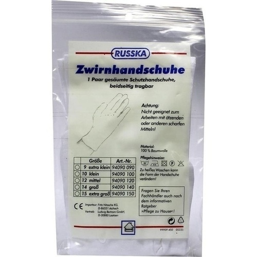 Zwirnhandschuhe extra gross, 1x2 Stk., Ludwig Bertram GmbH