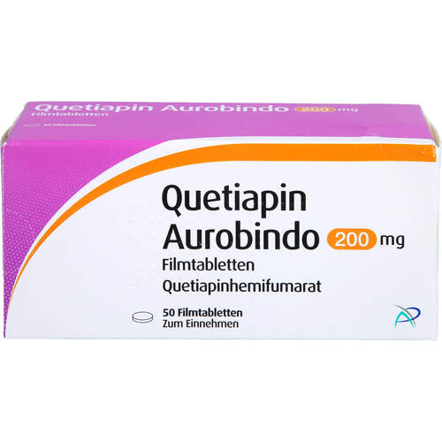 Quetiapin Aurobindo 200mg Filmtabletten, 50 Stk., PUREN Pharma GmbH & Co. KG