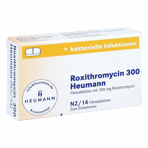 Roxithromycin 300 Heumann, 14 Stk., Heumann Pharma GmbH & Co. Generica KG