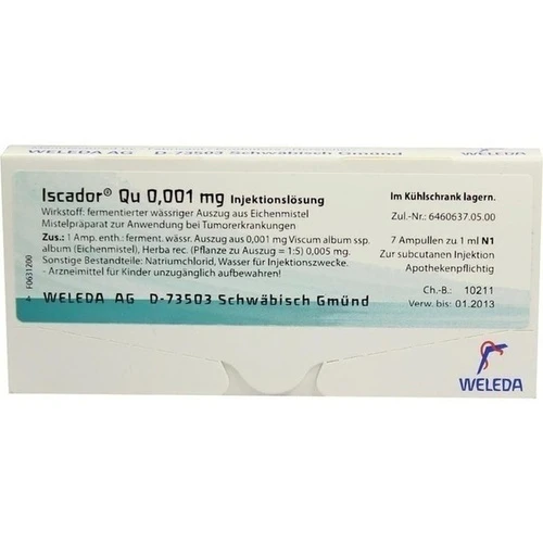 Iscador Qu 0.001mg, 7x1 ml, Iscador AG