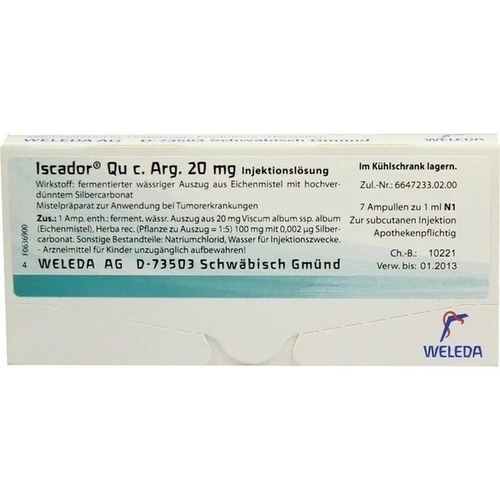 Iscador Qu c. Arg. 20mg, 7x1 ml, Iscador AG