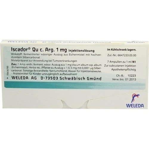 Iscador Qu c. Arg. 1mg, 7X1 ML, Iscador AG