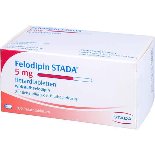 Felodipin STADA 5mg Retardtabletten, 100 Stk., STADAPHARM GmbH