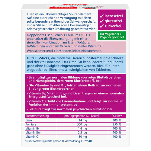 Doppelherz Eisen-Femin direct, 20 Stk., Queisser Pharma GmbH & Co. KG