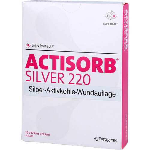 ACTISORB 220 SILVER 9.5x6.5cm steril, 10 Stk., kohlpharma GmbH