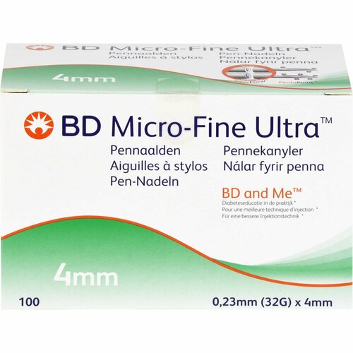 BD Micro-Fine Ultra Pen-Nadel 0.23x4mm CPC, 100 Stk., C P C medical GmbH & Co. KG