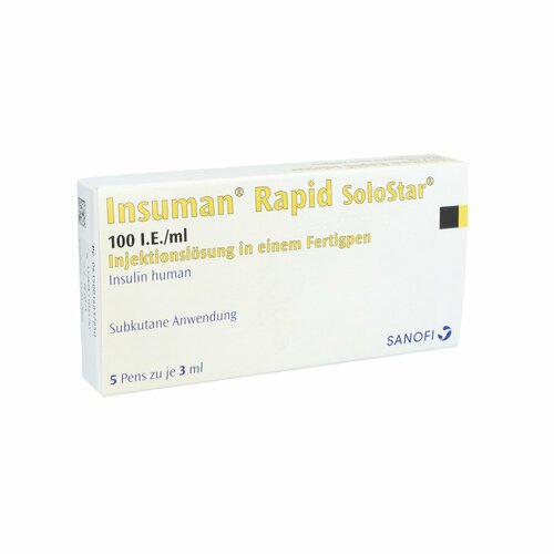 Insuman Rapid 100I.E./ml Solostar Fertigpen, 5x3 ml, Sanofi-Aventis Deutschland GmbH
