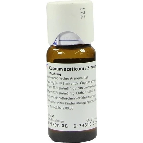 Cuprum aceticum/Zincum valerianicum, 50 ml, Weleda AG