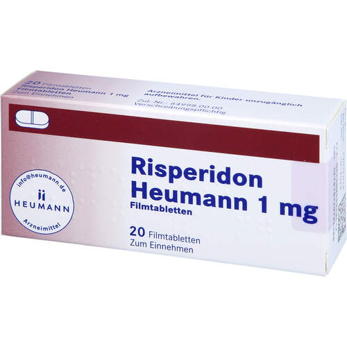 Risperidon Heumann 1mg Filmtabletten, 20 Stk., Heumann Pharma GmbH & Co. Generica KG