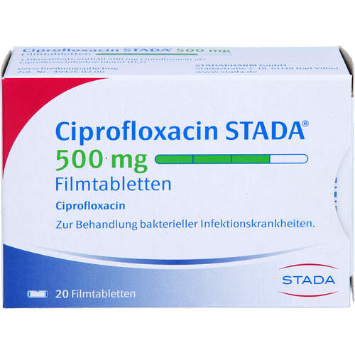 Ciprofloxacin STADA 500mg Filmtabletten, 20 ST, STADAPHARM GmbH