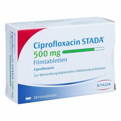 Ciprofloxacin STADA 500mg Filmtabletten, 20 ST, STADAPHARM GmbH