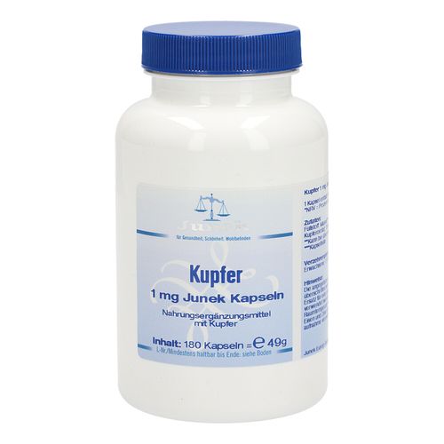 Kupfer 1mg Junek Kapseln, 180 Stk., Bios Medical Services