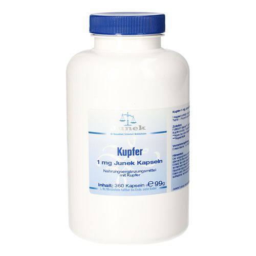 Kupfer 1mg Junek Kapseln, 360 Stk., Bios Medical Services
