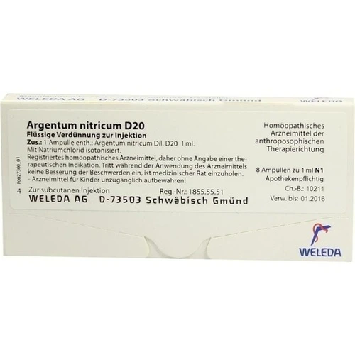 ARGENTUM NITR D20, 8x1 ml, Weleda AG