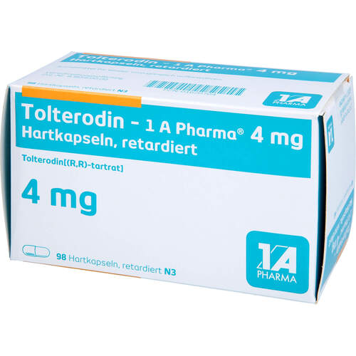 Tolterodin - 1 A Pharma 4mg Hartkapseln retardiert, 98 Stk., 1 A Pharma GmbH