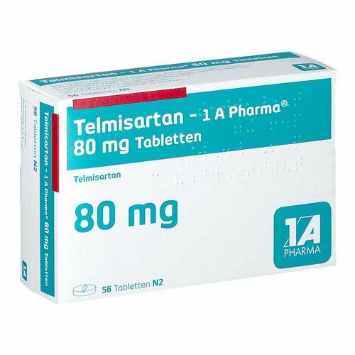 Telmisartan - 1 A Pharma 80mg Tabletten, 56 Stk., 1 A Pharma GmbH