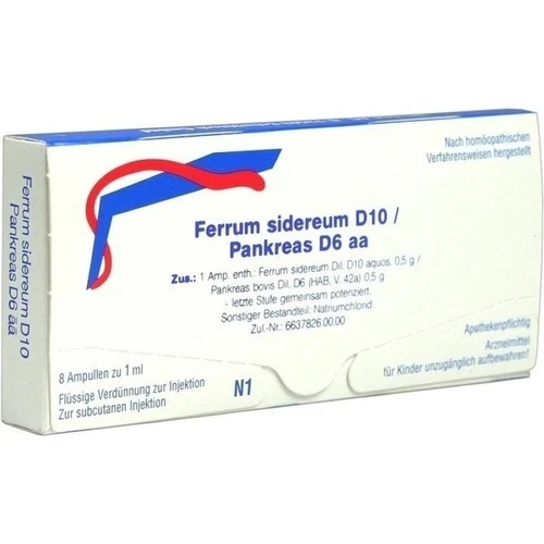 FERRUM SIDEREUM D10 PA D6, 8X1 ML, Weleda AG