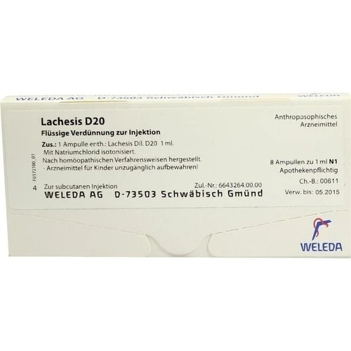 LACHESIS D20, 8x1 ml, Weleda AG