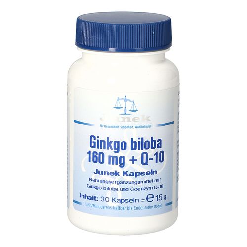 Ginkgo Biloba 160 mg + Q-10 Junek Kapseln, 30 Stk., Bios Medical Services