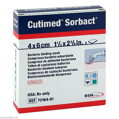 CUTIMED Sorbact Saugkompressen 4x6cm, 5 ST, Aca Müller/Adag Pharma AG CUTIMED Sorbact Saugkompressen 4x6cm, 5 ST, Aca Müller/Adag Pharma AG