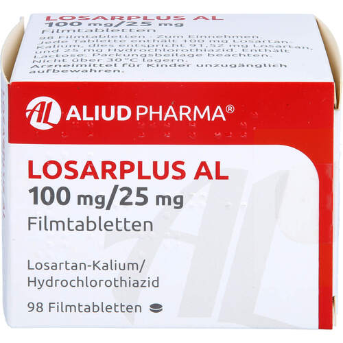 Losarplus AL 100mg/25mg Filmtabletten, 98 Stk., Aliud Pharma GmbH
