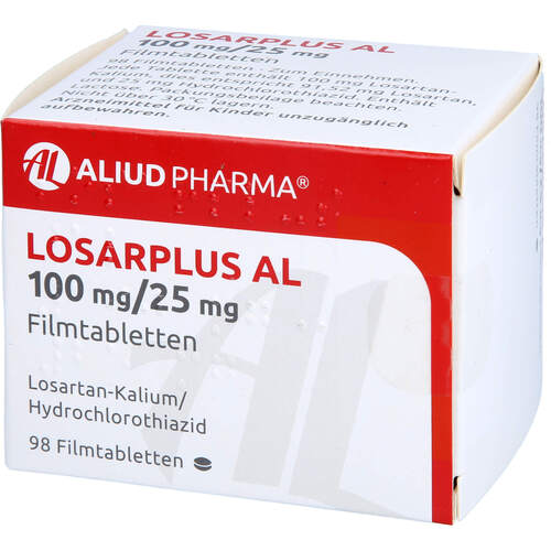 Losarplus AL 100mg/25mg Filmtabletten, 98 Stk., Aliud Pharma GmbH