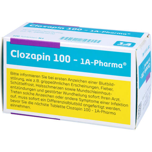 Clozapin 100-1A Pharma, 100 Stk., 1 A Pharma GmbH